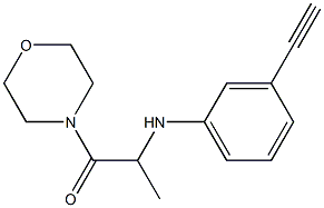 2-[(3-ethynylphenyl)amino]-1-(morpholin-4-yl)propan-1-one Struktur