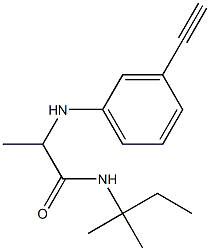 2-[(3-ethynylphenyl)amino]-N-(2-methylbutan-2-yl)propanamide Struktur