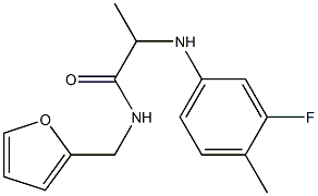 2-[(3-fluoro-4-methylphenyl)amino]-N-(furan-2-ylmethyl)propanamide Struktur