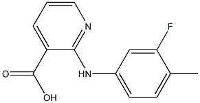 2-[(3-fluoro-4-methylphenyl)amino]pyridine-3-carboxylic acid Struktur