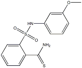 2-[(3-methoxyphenyl)sulfamoyl]benzene-1-carbothioamide Struktur