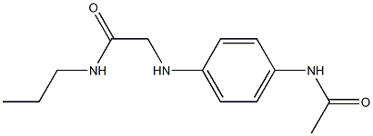 2-[(4-acetamidophenyl)amino]-N-propylacetamide Struktur