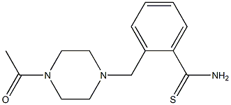 2-[(4-acetylpiperazin-1-yl)methyl]benzenecarbothioamide Struktur