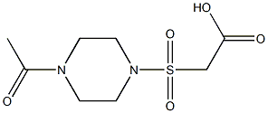 2-[(4-acetylpiperazine-1-)sulfonyl]acetic acid Struktur