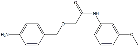 2-[(4-aminophenyl)methoxy]-N-(3-methoxyphenyl)acetamide Struktur