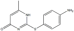 2-[(4-aminophenyl)sulfanyl]-6-methyl-1,4-dihydropyrimidin-4-one Struktur