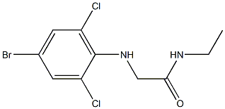 2-[(4-bromo-2,6-dichlorophenyl)amino]-N-ethylacetamide Struktur