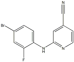 2-[(4-bromo-2-fluorophenyl)amino]isonicotinonitrile Struktur