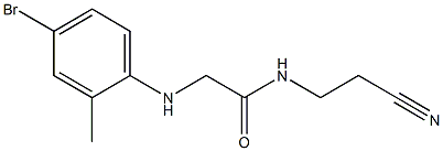 2-[(4-bromo-2-methylphenyl)amino]-N-(2-cyanoethyl)acetamide Struktur