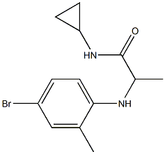 2-[(4-bromo-2-methylphenyl)amino]-N-cyclopropylpropanamide Struktur