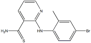 2-[(4-bromo-2-methylphenyl)amino]pyridine-3-carbothioamide Struktur