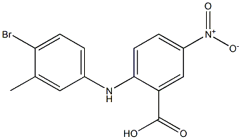 2-[(4-bromo-3-methylphenyl)amino]-5-nitrobenzoic acid Struktur