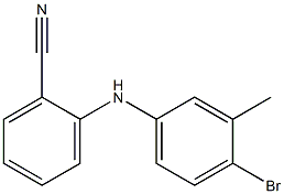 2-[(4-bromo-3-methylphenyl)amino]benzonitrile Struktur