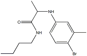 2-[(4-bromo-3-methylphenyl)amino]-N-butylpropanamide Struktur