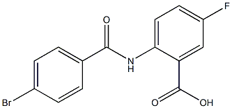 2-[(4-bromobenzoyl)amino]-5-fluorobenzoic acid Struktur