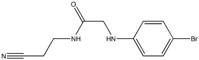 2-[(4-bromophenyl)amino]-N-(2-cyanoethyl)acetamide Struktur