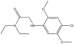 2-[(4-chloro-2,5-dimethoxyphenyl)amino]-N,N-diethylacetamide Struktur