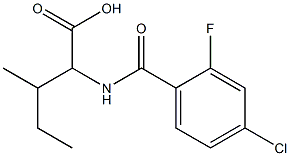 2-[(4-chloro-2-fluorophenyl)formamido]-3-methylpentanoic acid Struktur