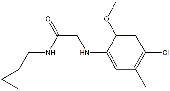 2-[(4-chloro-2-methoxy-5-methylphenyl)amino]-N-(cyclopropylmethyl)acetamide Struktur