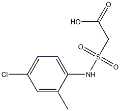 2-[(4-chloro-2-methylphenyl)sulfamoyl]acetic acid Struktur