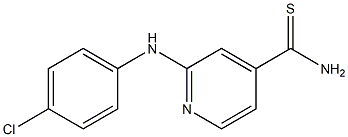 2-[(4-chlorophenyl)amino]pyridine-4-carbothioamide Struktur