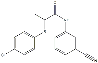 2-[(4-chlorophenyl)sulfanyl]-N-(3-cyanophenyl)propanamide Struktur