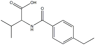 2-[(4-ethylphenyl)formamido]-3-methylbutanoic acid Struktur