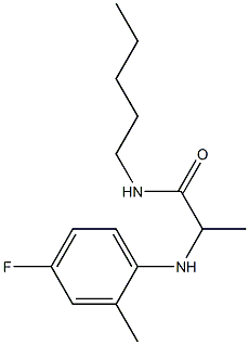 2-[(4-fluoro-2-methylphenyl)amino]-N-pentylpropanamide Struktur