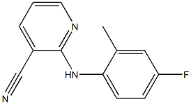 2-[(4-fluoro-2-methylphenyl)amino]pyridine-3-carbonitrile Struktur