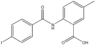 2-[(4-iodobenzene)amido]-5-methylbenzoic acid Struktur