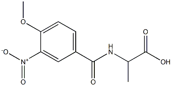 2-[(4-methoxy-3-nitrophenyl)formamido]propanoic acid Struktur