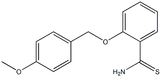 2-[(4-methoxybenzyl)oxy]benzenecarbothioamide Struktur