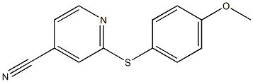 2-[(4-methoxyphenyl)sulfanyl]pyridine-4-carbonitrile Struktur