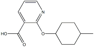 2-[(4-methylcyclohexyl)oxy]pyridine-3-carboxylic acid Struktur