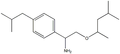 2-[(4-methylpentan-2-yl)oxy]-1-[4-(2-methylpropyl)phenyl]ethan-1-amine Struktur