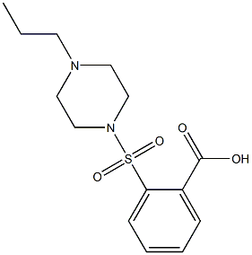 2-[(4-propylpiperazine-1-)sulfonyl]benzoic acid Struktur