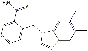 2-[(5,6-dimethyl-1H-benzimidazol-1-yl)methyl]benzenecarbothioamide Struktur