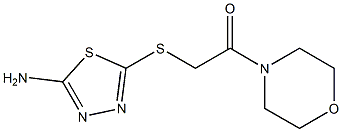 2-[(5-amino-1,3,4-thiadiazol-2-yl)sulfanyl]-1-(morpholin-4-yl)ethan-1-one Struktur