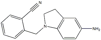 2-[(5-amino-2,3-dihydro-1H-indol-1-yl)methyl]benzonitrile Struktur