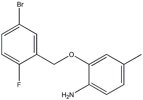 2-[(5-bromo-2-fluorobenzyl)oxy]-4-methylaniline Struktur