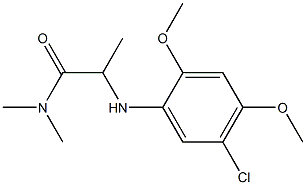 2-[(5-chloro-2,4-dimethoxyphenyl)amino]-N,N-dimethylpropanamide Struktur