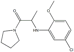 2-[(5-chloro-2-methoxyphenyl)amino]-1-(pyrrolidin-1-yl)propan-1-one Struktur