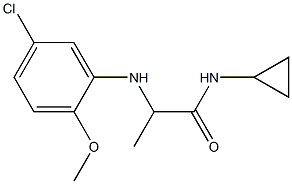 2-[(5-chloro-2-methoxyphenyl)amino]-N-cyclopropylpropanamide Struktur