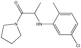 2-[(5-chloro-2-methylphenyl)amino]-1-(pyrrolidin-1-yl)propan-1-one Struktur