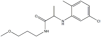 2-[(5-chloro-2-methylphenyl)amino]-N-(3-methoxypropyl)propanamide Struktur