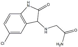 2-[(5-chloro-2-oxo-2,3-dihydro-1H-indol-3-yl)amino]acetamide Struktur