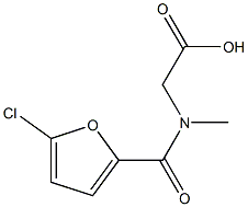 2-[(5-chlorofuran-2-yl)-N-methylformamido]acetic acid Struktur