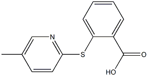 2-[(5-methylpyridin-2-yl)thio]benzoic acid Struktur