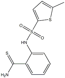 2-[(5-methylthiophene-2-)sulfonamido]benzene-1-carbothioamide Struktur