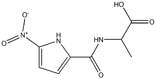 2-[(5-nitro-1H-pyrrol-2-yl)formamido]propanoic acid Struktur